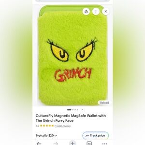Grinch Fuzzy Magnetic Card Holder for Cell Phone Case